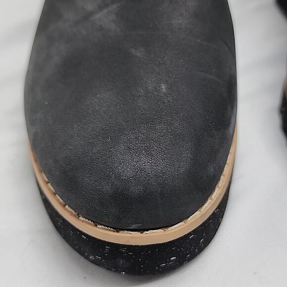 TOMS MADDIE BLACK/LEATHER/SUEDE PULL UP BOOTS WATERPROOF WEDGE LADIES 7🔥NWOB🔥 - Picture 4 of 16